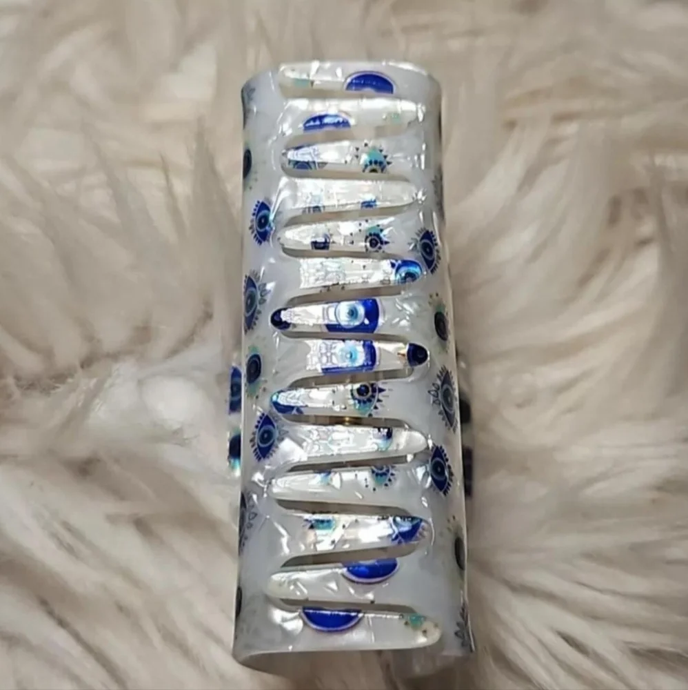 Evil Eye Celestial Hair Claw Clip - Lunar Shield Energy